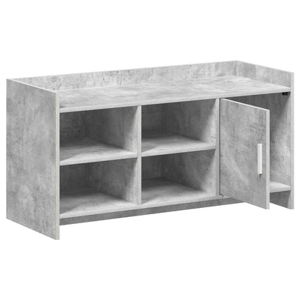 Skoskåp med dörr Betonggrå 100 x 39,5 x 51 cm Konstruerat trä