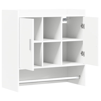 Vägg hylla Väggmonterat Vit 80 x 36 x 80 cm Konstruerat trä