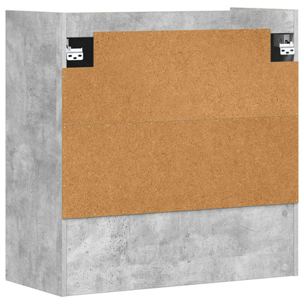 Vägg hylla Väggmonterat Betonggrå 80 x 36 x 80 cm