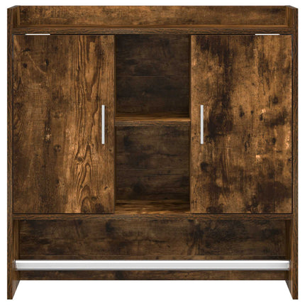 Vägg hylla Väggmonterat Rökt ek 80 x 36 x 80 cm Konstruerat trä