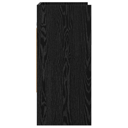 Vägg hylla Väggmonterat Svart ek 80 x 36 x 80 cm