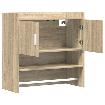 Vägg hylla Väggmonterat Sonoma-ek 80 x 36 x 80 cm