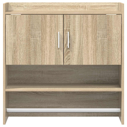 Vägg hylla Väggmonterat Sonoma-ek 80 x 36 x 80 cm