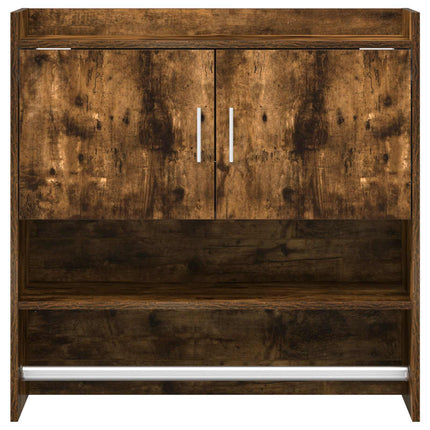 Vägg hylla Väggmonterat Rökt ek 80 x 36 x 80 cm Konstruerat trä