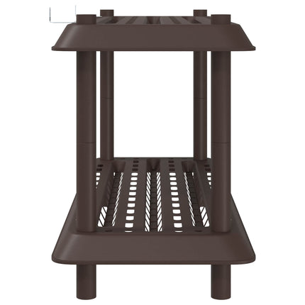 Hyllsystem 2 nivåer 100 x 40 x 55,5 cm PP Brun