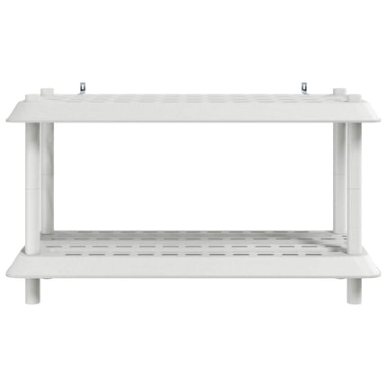 Hyllsystem 2 nivåer 100 x 40 x 55,5 cm PP Vit