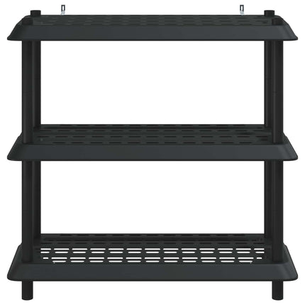 Hyllsystem 3 nivåer 100 x 40 x 96 cm PP Antracit