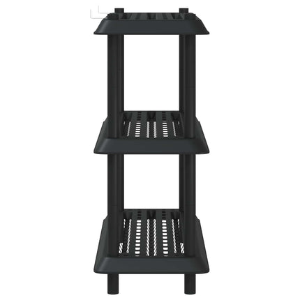 Hyllsystem 3 nivåer 100 x 40 x 96 cm PP Antracit