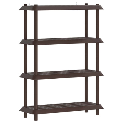 Hyllsystem 4 nivåer 100 x 40 x 136,5 cm PP Brun