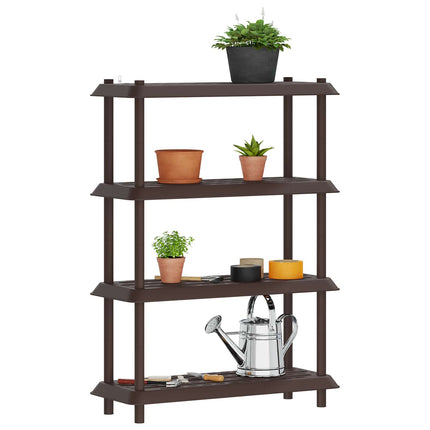 Hyllsystem 4 nivåer 100 x 40 x 136,5 cm PP Brun