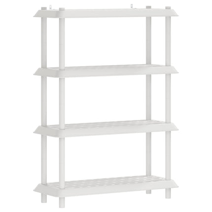 Hyllsystem 4 nivåer 100 x 40 x 136,5 cm PP Vit