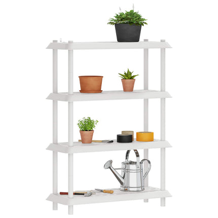 Hyllsystem 4 nivåer 100 x 40 x 136,5 cm PP Vit