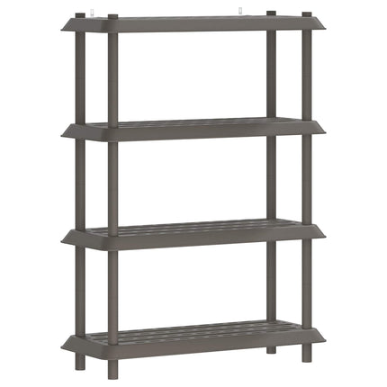 Hyllsystem 4 nivåer 100 x 40 x 136,5 cm PP Ljusgrå