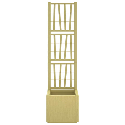 Trädgårdsplanterare med trellis Grön 36 x 36 x 140 cm PP