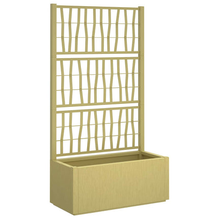 Trädgårdsplanterare med trellis Grön 80 x 36 x 140 cm PP