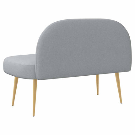Klädd bänk med ryggstöd Ljusgrå 110 x 60 x 76 cm Polyester