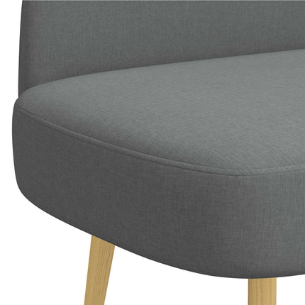 Klädd bänk med ryggstöd Mörkgrå 110 x 60 x 76 cm Polyester