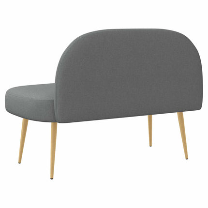 Klädd bänk med ryggstöd Mörkgrå 110 x 60 x 76 cm Polyester