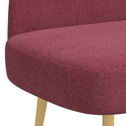 Klädd bänk med ryggstöd Vinröd 110 x 60 x 76 cm Polyester