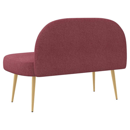 Klädd bänk med ryggstöd Vinröd 110 x 60 x 76 cm Polyester