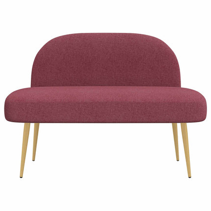 Klädd bänk med ryggstöd Vinröd 110 x 60 x 76 cm Polyester