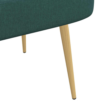 Klädd bänk med ryggstöd Mörkgrön 110 x 60 x 76 cm Polyester