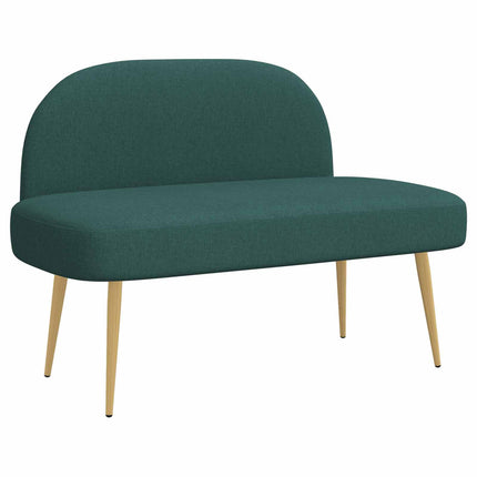 Klädd bänk med ryggstöd Mörkgrön 110 x 60 x 76 cm Polyester