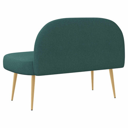 Klädd bänk med ryggstöd Mörkgrön 110 x 60 x 76 cm Polyester