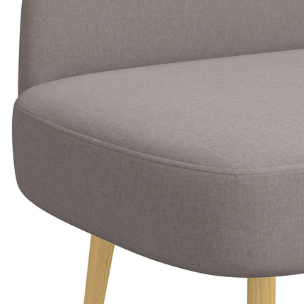 Klädd bänk med ryggstöd Taupe 110 x 60 x 76 cm Polyester