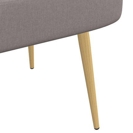 Klädd bänk med ryggstöd Taupe 110 x 60 x 76 cm Polyester