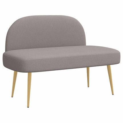 Klädd bänk med ryggstöd Taupe 110 x 60 x 76 cm Polyester