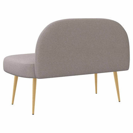 Klädd bänk med ryggstöd Taupe 110 x 60 x 76 cm Polyester