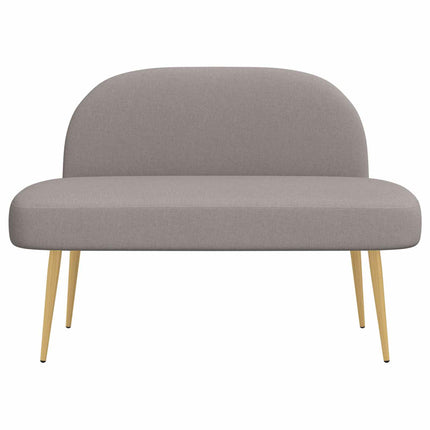 Klädd bänk med ryggstöd Taupe 110 x 60 x 76 cm Polyester