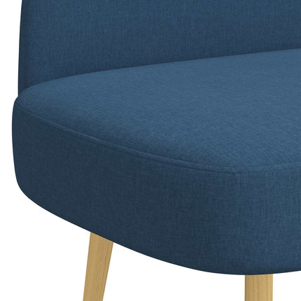 Klädd bänk med ryggstöd Blå 110 x 60 x 76 cm Polyester