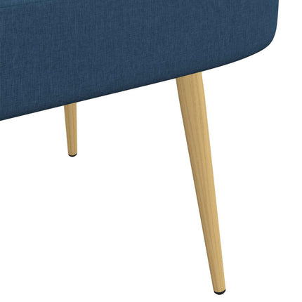 Klädd bänk med ryggstöd Blå 110 x 60 x 76 cm Polyester