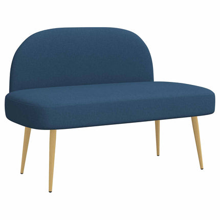 Klädd bänk med ryggstöd Blå 110 x 60 x 76 cm Polyester