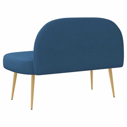 Klädd bänk med ryggstöd Blå 110 x 60 x 76 cm Polyester