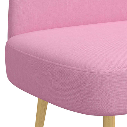 Klädd bänk med ryggstöd Rosa 110 x 60 x 76 cm Polyester