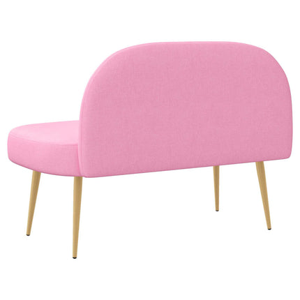 Klädd bänk med ryggstöd Rosa 110 x 60 x 76 cm Polyester
