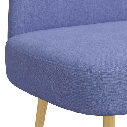 Klädd bänk med ryggstöd Jeansblå 110 x 60 x 76 cm Polyester