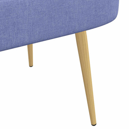 Klädd bänk med ryggstöd Jeansblå 110 x 60 x 76 cm Polyester