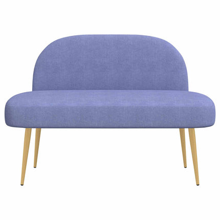 Klädd bänk med ryggstöd Jeansblå 110 x 60 x 76 cm Polyester