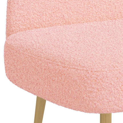 Klädd bänk med ryggstöd Rosa 110 x 60 x 76 cm Bouclé