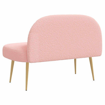 Klädd bänk med ryggstöd Rosa 110 x 60 x 76 cm Bouclé