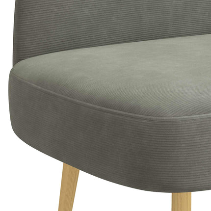 Klädd bänk med ryggstöd Ljusgrå 110 x 60 x 76 cm Kordread tyg
