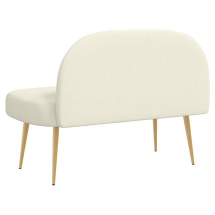 Klädd bänk med ryggstöd Gräddvit 110 x 60 x 76 cm Kordread tyg