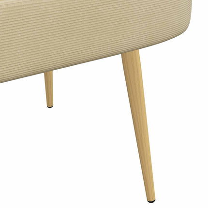 Klädd bänk med ryggstöd Ljusgrön-grå 110 x 60 x 76 cm