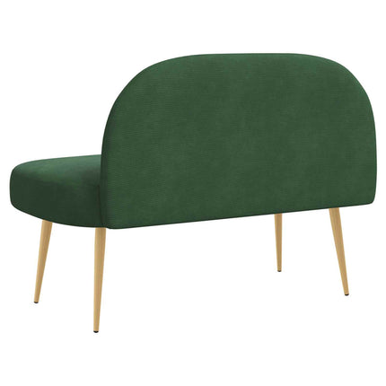 Klädd bänk med ryggstöd Jungelgrön 110 x 60 x 76 cm