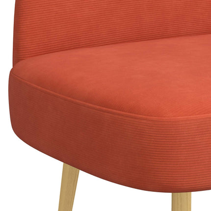 Klädd bänk med ryggstöd Röd orange 110 x 60 x 76 cm