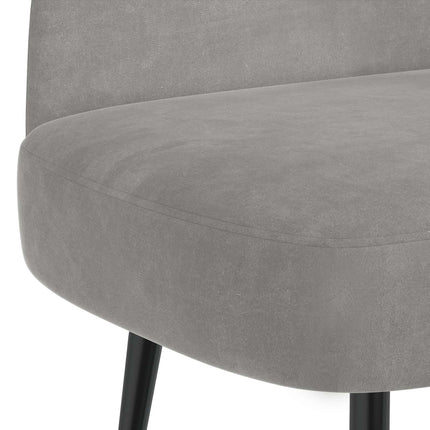 Klädd bänk med ryggstöd Ljusgrå 110 x 60 x 76 cm Sammet